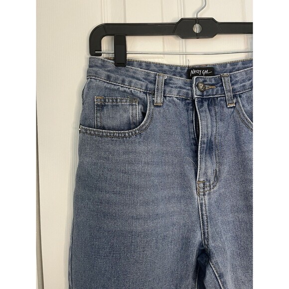 Nasty Gal High Rise Straight Leg Jeans UK Size 6 - Picture 7 of 10